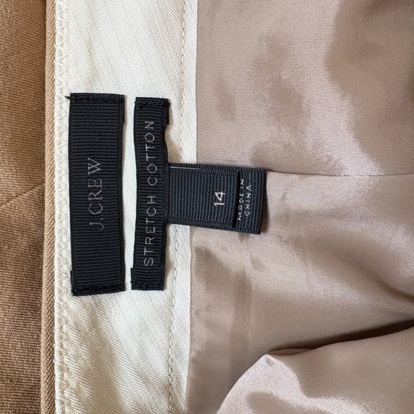 J. Crew Stretch Cotton Pencil Skirt - Camel, 14 - Picture 5 of 6